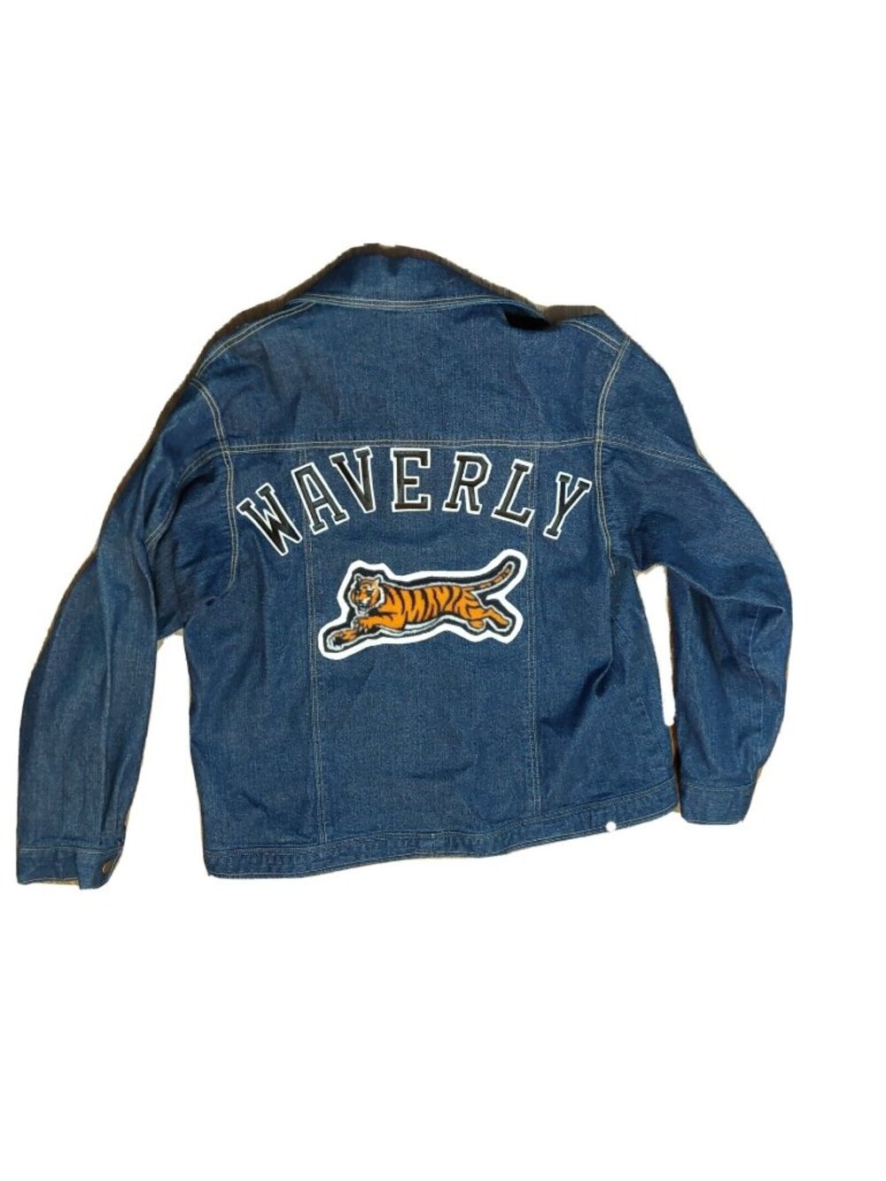Cimones Unlimited Denim Jacket Size 16 "Waverly Tiger" patch on back